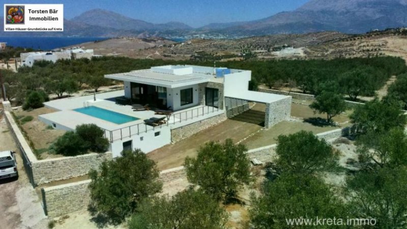 Pitsidia Kreta, Pitsidia Villa im Bau 160m² Wfl. Pool Meerblick Haus kaufen